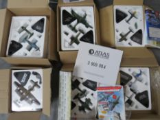 SIX BOXED ATLAS AEROPLANE MODEL SETS, to include Spitfire & Hawker Tempest set, Avro Lancaster,