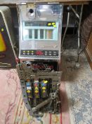 A VINTAGE 'CONTINENTAL' ONE ARMED BANDIT THREE REEL SEGA MACHINE, mechanism detached, H 72 cm