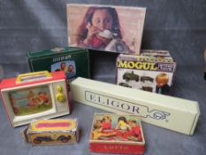 A BOXED ELIGOR 1:43 SCALE GOODYEAR ARTICULATED LORRY AND TRAILER, boxed Meccano Mogul Army truck