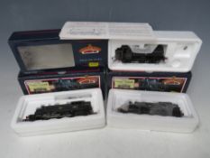 THREE BOXED BACHMANN 00 GAUGE SCALE TANKS, to include 32201 Pannier tank 8763 BR black, 31452