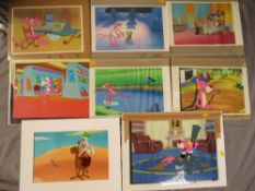 A GROUP OF PINK PANTHER ANIMATION CELLS AND SKETCHES (Qty)