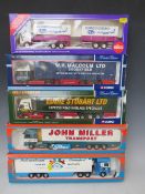 TWO BOXED TENKO 1:50 SCALE ARTICULATED LORRIES AND TRAILERS, to include Girvan International