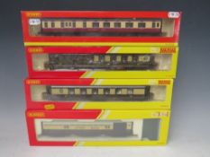 FOUR BOXED HORNBY 00 GAUGE CARRIAGES, to include R4526, R4313, R4188 and R4312