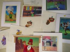 A GROUP OF ANIMATION CELLS, to include Bugs Bunny, Daffy Duck, Cat R Waul, Dopey etc., some