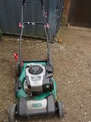 A QUALCAST 51 CM PETROL SELF PROPELLED LAWN MOWER NO GRASS BOX