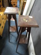 A PAIR OF EARLY 20TH CENTURY JARDINIERE STANDS - 'ST MARYS ABBEY'