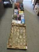 THREE TRAYS OF SUNDRIES TO INCLUDE GLASSWARE