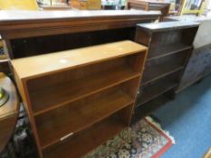 THREE VINTAGE OAK BOOKSHELVES - 'ST MARYS ABBEY'