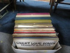 A TRAY OF LP RECORDS TO INCLUDE TO INCLUDE CLASSICAL EXAMPLES