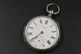 W. VAUGHN GENEVA SILVER CASED POCKET WATCH