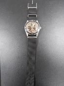 A GENTS VINTAGE TITONI SEASCOPER II 25 JEWELS STAINLESS STEEL 660FT AUTOMATIC WRISTWATCH