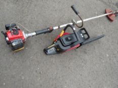 A KAWASAKI TG24 PETROL STRIMMER AND A HOMELITE PETROL CHAINSAW (2)