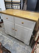 A PINE EFFECT SIDEBOARD