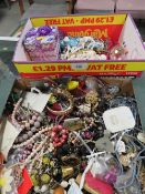 TWO BOXES OF MIXED COSTUME JEWELLERY