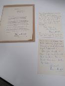 THREE SIGNED LETTERS BY DAME ANNA NEAGLE
