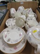 A TRAY OF TUSCAN WINDSWEPT TEAWARE