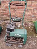 A QUALCAST CLASSIC PETROL 43S CYLINDER LAWN MOWER MISSING GRASS BOX
