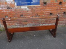 A CARVED ECCLESIASTICAL LONG PRAYER STAND - 'ST MARYS ABBEY'