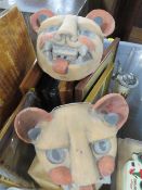 A TRAY OF SUNDRIES TO INCLUDE A BEER STEIN, TYPED JERSEY EVACUATION LETTER FROM 1943 ETC