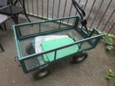 A STEEL GARDEN TROLLEY