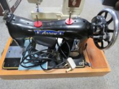 FIVE ASSORTED VINTAGE SEWING MACHINES - A/F