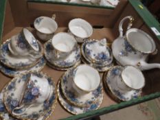A TRAY OF ROYAL ALBERT MOONLIGHT ROSE
