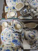 TWO TRAYS OF MASONS REGENCY CHINA