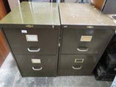 TWO VINTAGE 2-DRAWER FILING CABINETS