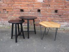 EX SHOW HOME IKEA 'KRAGSTA' NEST OF TWO TABLES TOGETHER WITH ANOTHER SIDE TABLE AND A CHAIR (4)