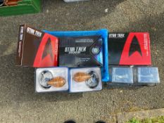 Star Trek interest - 3 Boxed dedication plaques 2 x USS Enterprise NCC1701D and USS Shenzhon NNCC122