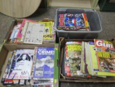 FOUR TRAYS OF ASSORTED COMICS & MAGAZINES COMPRISING A TRAY OF ADULT COMICS TO INC VIZ, TALES FROM