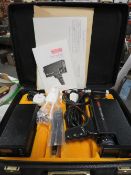 A VINTAGE EUMIG VIDEO CAMERA 551 AND ACCESSORIES IN FITTED CASE