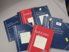 TEN FOLDERS OF BRITISH PRE-DECIMAL COINS