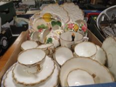 TWO TRAYS OF ASSORTED CERAMICS TO INCLUDE TEAWARE