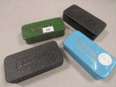 A SMALL SELECTION OF SEWING MACHINE ACCESSORIES TO INCLUDE SINGER