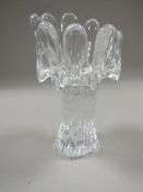 A SWEDISH STYLE ART GLASS TEA LIGHT CANDLE HOLDER