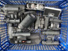 Five Pairs of Binoculars to include Nuttall 10 x 50 field extra wide angle, Hanimex 10 x 50, Bob Op.