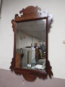 A Georgian style mahogany pier wall mirror