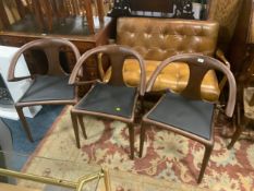 Three modern Swedish style 1970s type armchairs
