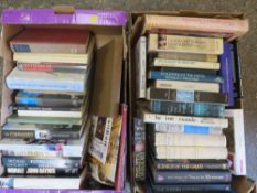 TWO TRAYS OF HISTORY & MILITARY INTEREST BOOKS FROM THE ESTATE OF GRANVILLE ANGELL