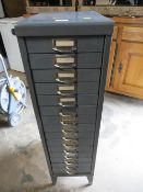 A 15 DRAWER FILING CABINET