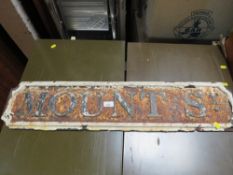 A VINTAGE CAST IRON STREET SIGN