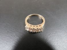 A HALLMARKED 9 CARAT GOLD DRESS RING approx weight 2.8g