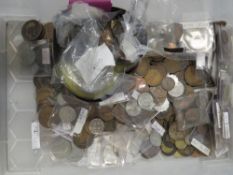 A BOX OF COLLECTABLE COINS