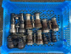 Tray containing 7 pairs of vintage Opera glasses