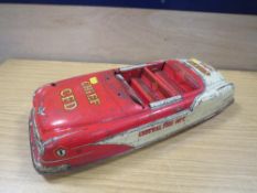 A VINTAGE TINPLATE CAR 'CHIEF CENTRAL FIRES DEPARTMENT'