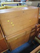 A MID CENTURY TEAK BUREAU