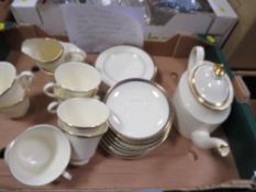 A TRAY OF MINTON ST JAMES TEAWARE / TEASET
