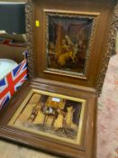 TWO GILT FRAMED CRYSTOLEUMS
