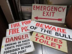 A SELECTION OF RETRO INFORMATION / WARNING SIGNS